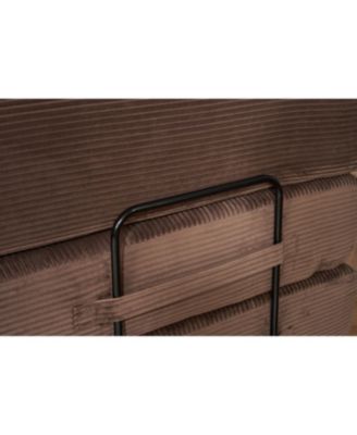 Streamdale Corduroy Convertible Sleeper Sofa Bed with Pillow (Brown)