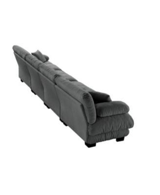 Streamdale 4-Seater Modular Chenille Sofa Couch for Living Room, Apartment, Office - Gray