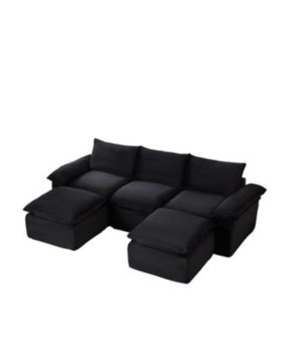 Streamdale Modern corduroy cloud sofa, comfortable & combinable for living rooms.