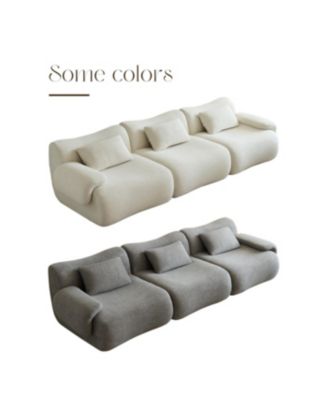 Streamdale Modular Sectional Sofa, Modern Minimalist Couch, Comfy, Space-Efficient - White