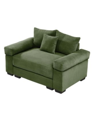 Streamdale Oversized Cloud Modular Sectional Couch, Premium Soft Corduroy, Green