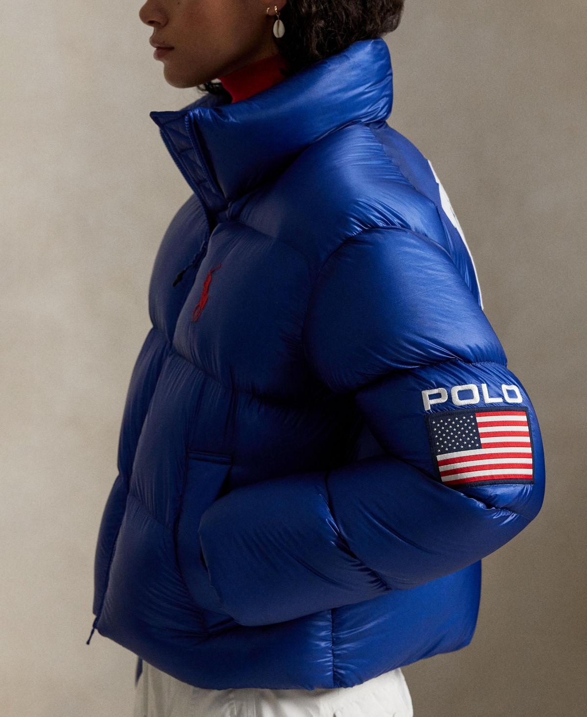 Polo Ralph Lauren Women's Flag Mid-Weight Down Puffer Jacket