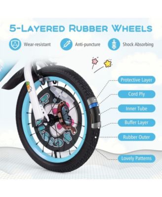 Kids Bike with Dual Brakes Adjustable Seat and Training Wheels for Ages 3 to 8