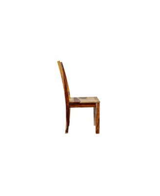 2-Piece Solid Sheesham Wood Dining Chair Set with Kalispell Design