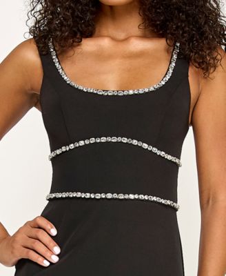 Juniors' Scoop Neck Midi Dress