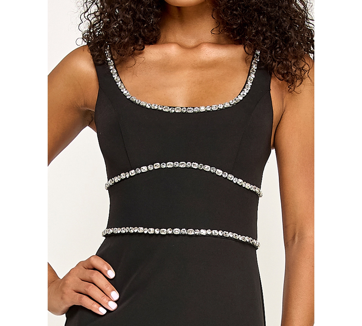 Seni & Cade Juniors' Scoop Neck Midi Dress