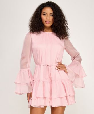 SENI & CADE - Women's Crewneck Layered Ruffle Mini Dress