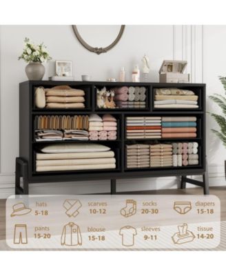 7 Dresser for Bedroom, Freestanding 52" Wide Drawer Dresser