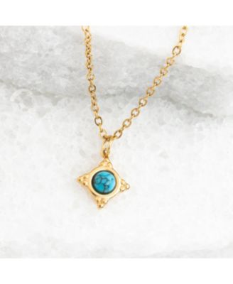 Turquoise Compass Rose Necklace