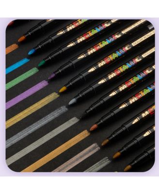 8 Colors Metal Markers Set, Paint Markers, Quick-Drying and Waterproof for Coloring, Drawing, Sketching, Card Making and Illustration