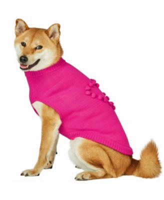 Pom-Pom Heart Dog Sweater