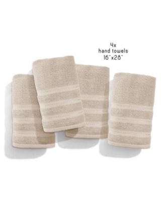 Luxury Soft & Absorbent 100% Ring Spun Cotton Hand Towels for Bathroom, Shower, Spa - 4 Piece Hand Towel Set