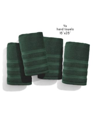 Luxury Soft & Absorbent 100% Ring Spun Cotton Hand Towels for Bathroom, Shower, Spa - 4 Piece Hand Towel Set