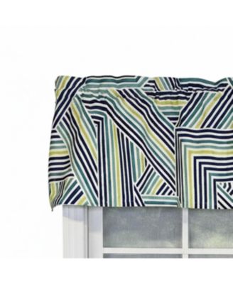 100% Cotton High Quality Bypass Tailored Window Valance with 1.5" Rod Pocket 50" W X 12" L Multi