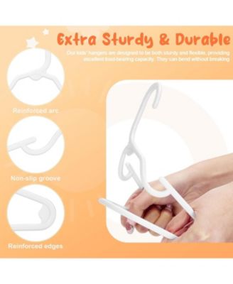11 Inch Non-Slip Durable Plastic Baby and Kids Hangers