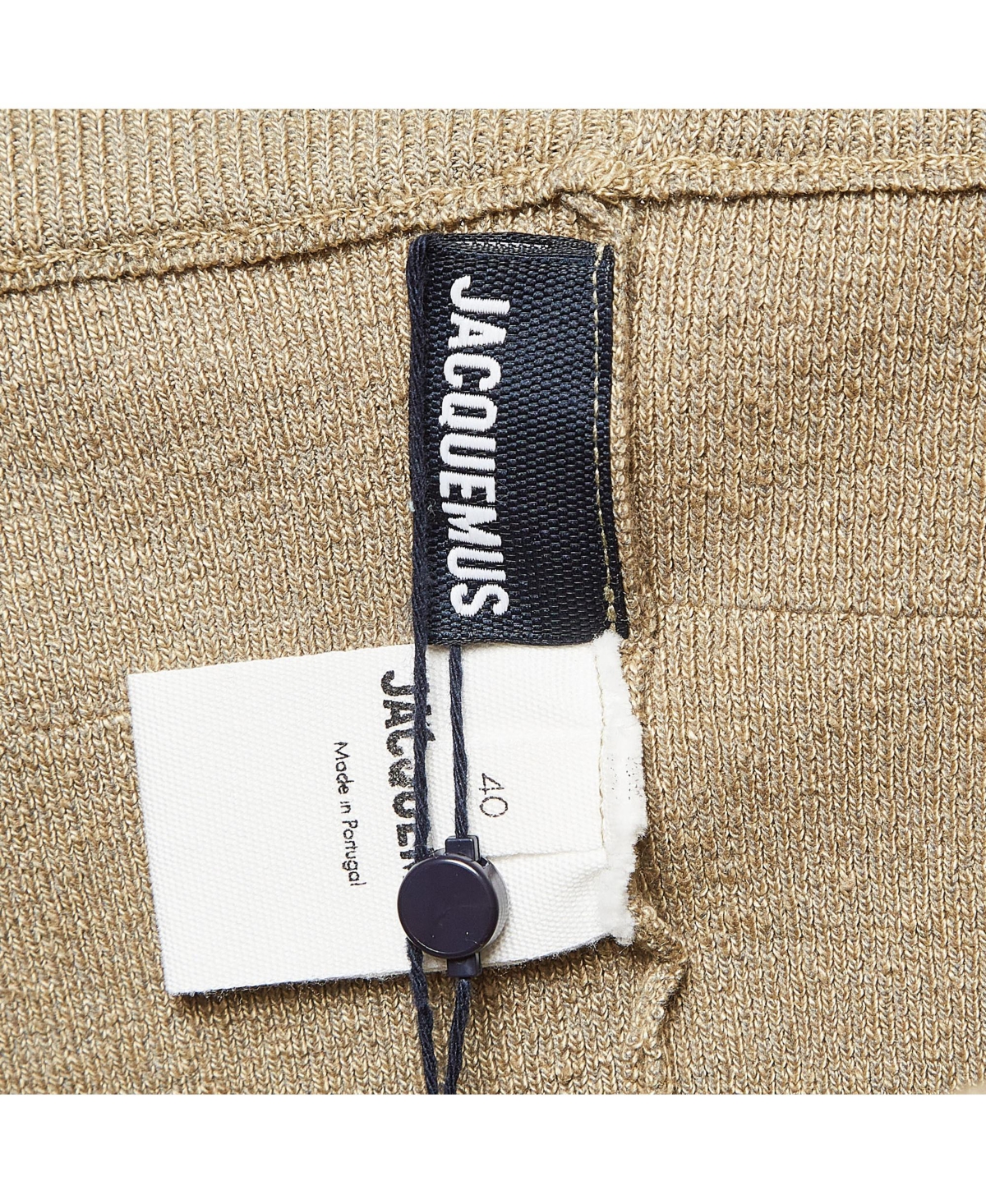 Pre-Owned Jacquemus Women's Khaki Green Linen Blend Knit Sierra Shorts