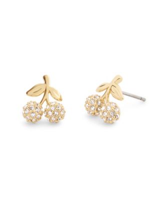 Faux Stone Pav&eacute; Icons Cherry Stud Earrings