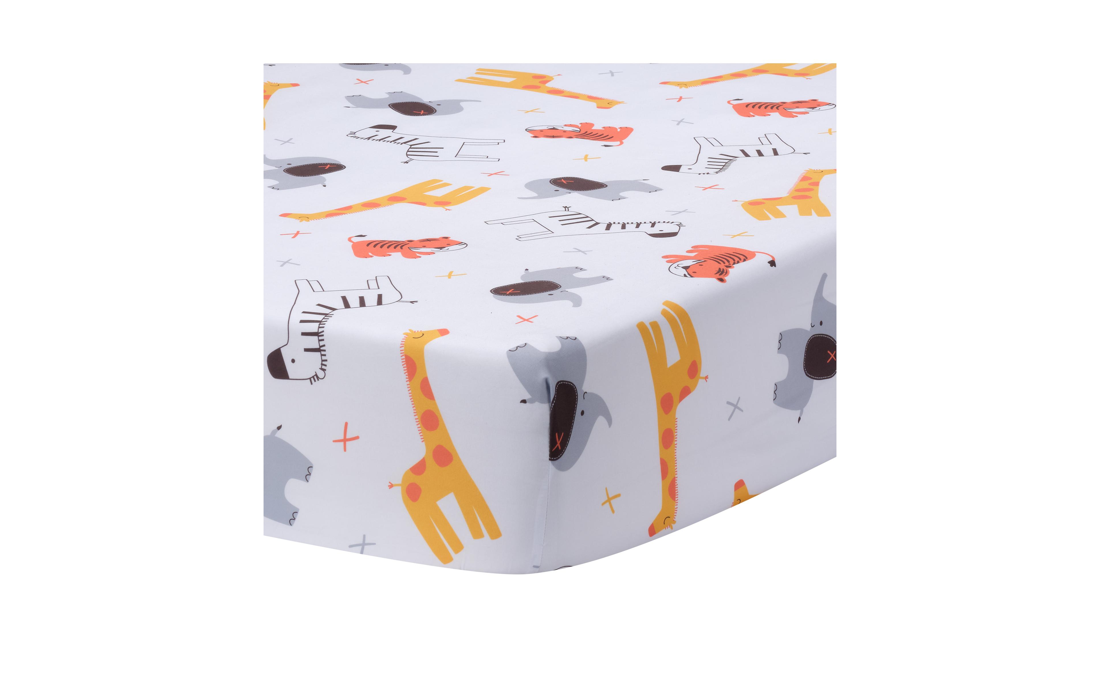 Bedtime Originals Baby Lollipop Jungle Microfiber Fitted Crib/Toddler Sheet