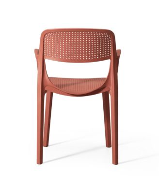 3-Piece Outdoor Indoor Metal Patio Dining Table Set With Stackable Patio Chairs