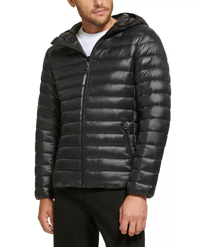 Men's Hooded & Quilted Packable Jacket - thumbnail 6