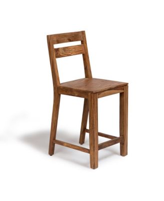 Urban Solid Sheesham Wood 24" Counter Height Dining Chair