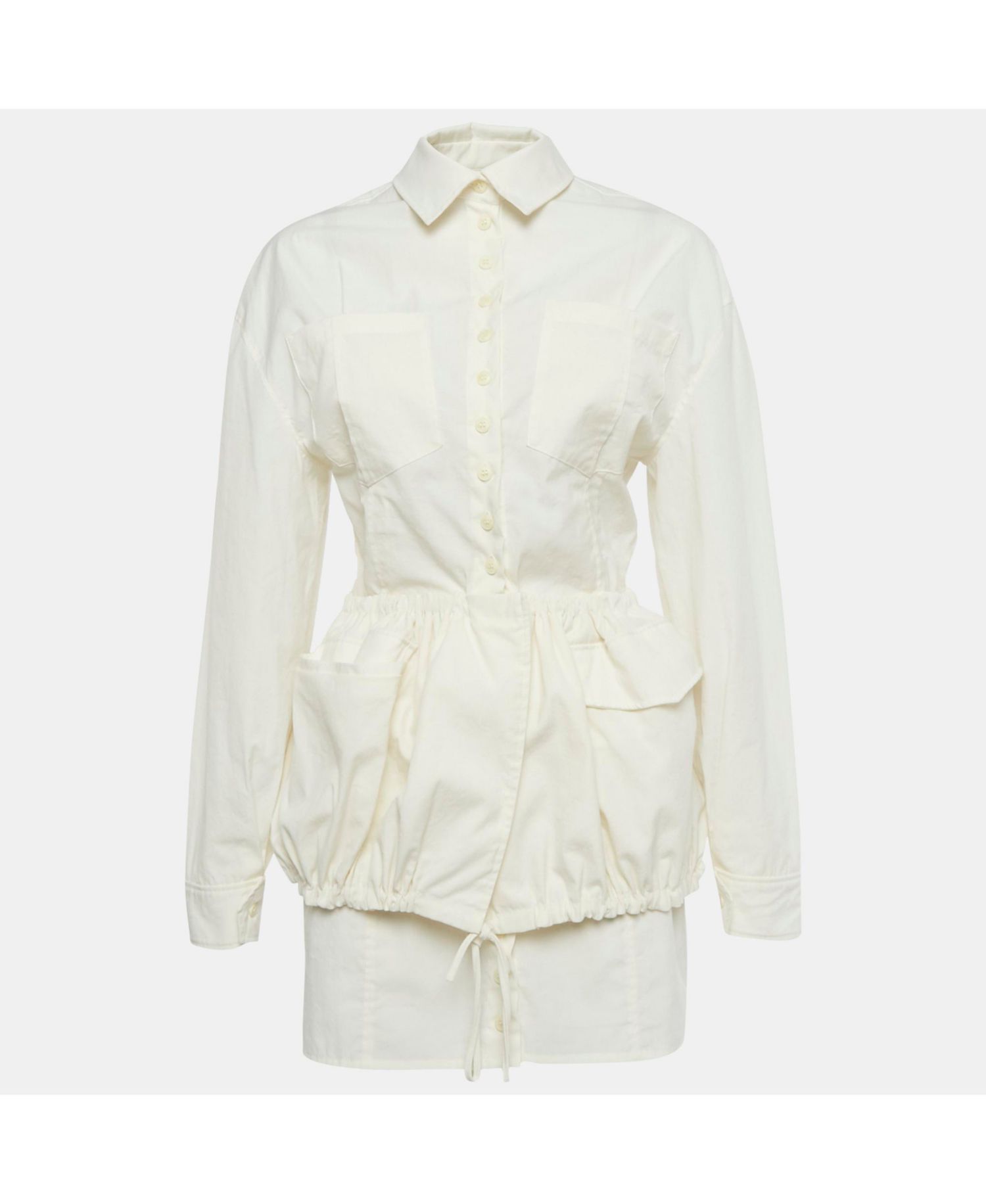 Women's Ivory Crepe Layered Le Coup De Soleil Mini Dress