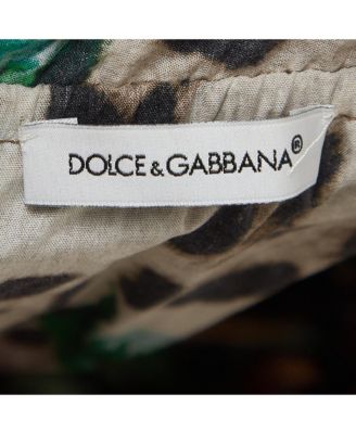 Women's Brown Rose Leopard Print Cotton Poplin