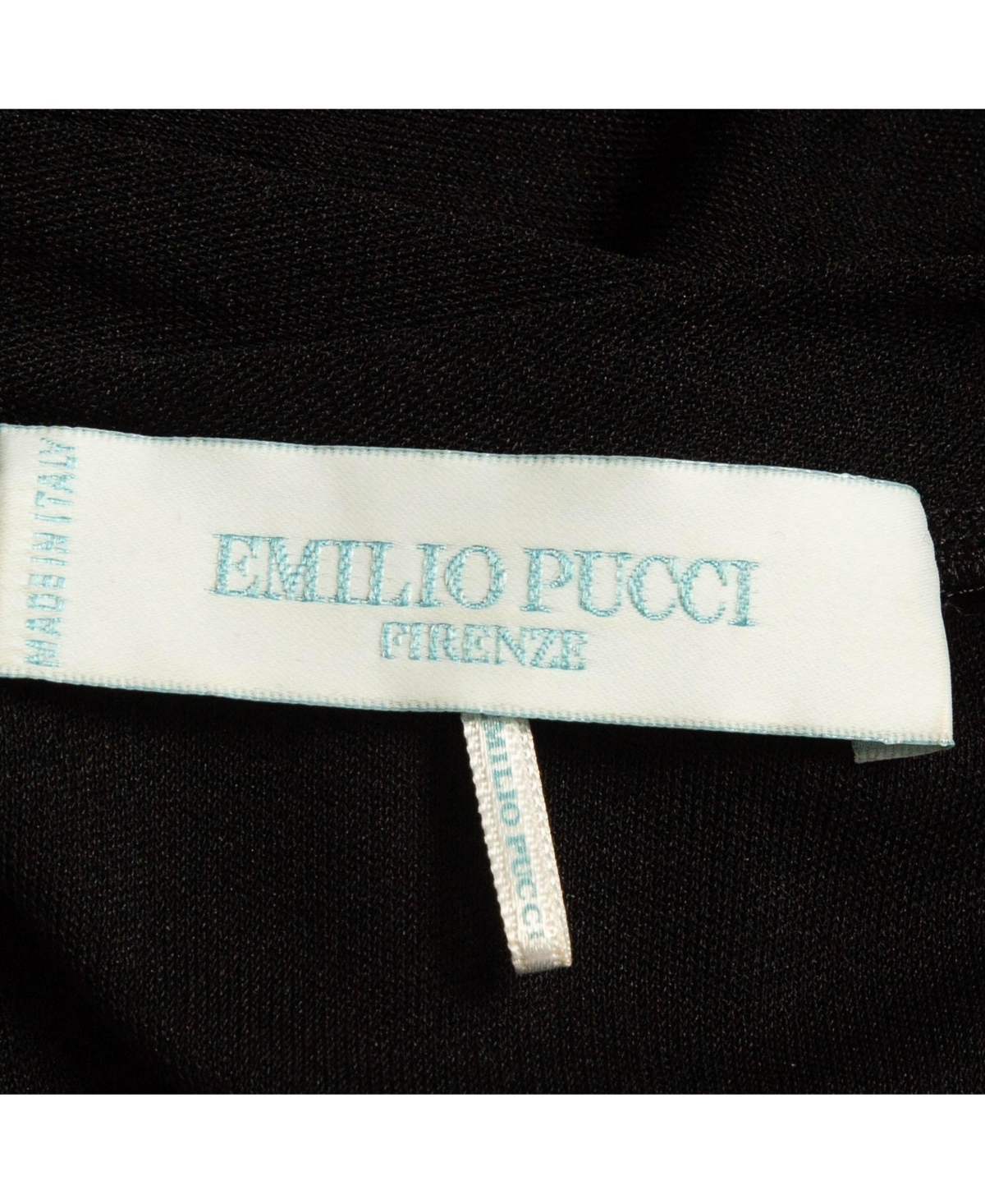 Pre-Owned Emilio Pucci Women's Firenze Black Silk Jersey Mini Dress