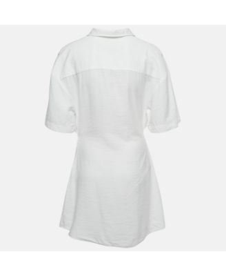 Women's White Crepe Cut-Out Mini Dress