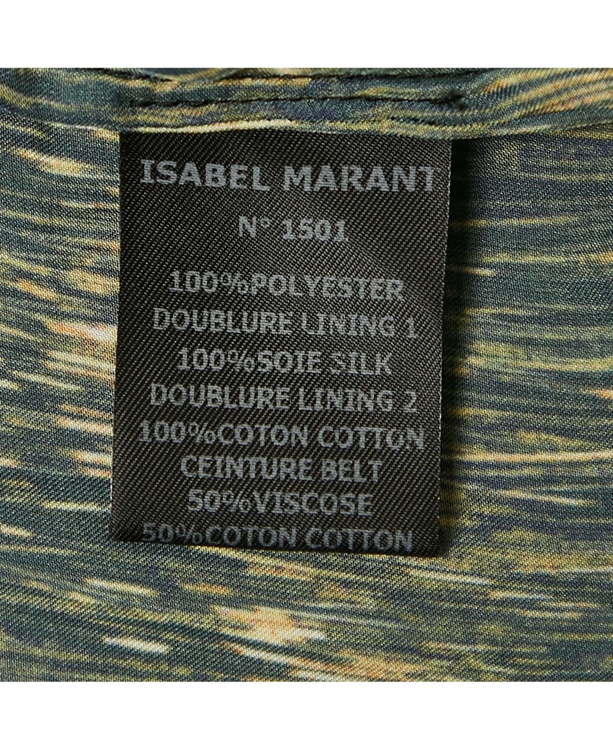 Pre-Owned Isabel Marant Women's Black Printed Satin Asymmetric Wrap Mini Dress