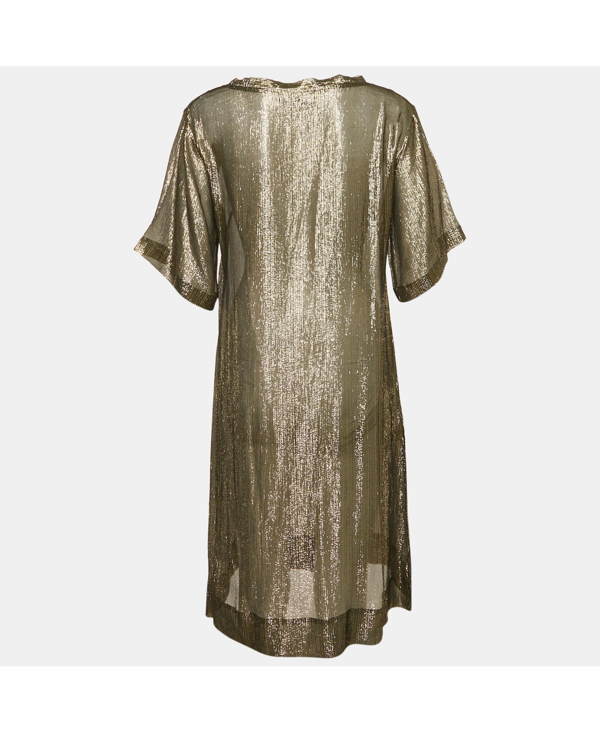 Pre-Owned Isabel Marant Women's Gold Lurex Silk Tank Dress