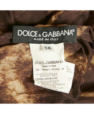 Women's Brown Leopard Print Silk Mini Dress