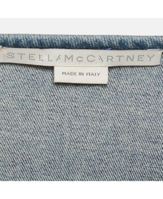 Women's Blue Denim Scoop Neck Mini Dress