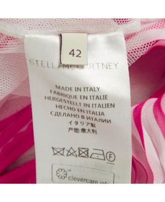 Women's Pink/red Pleated Crepe Sleeveless Dress