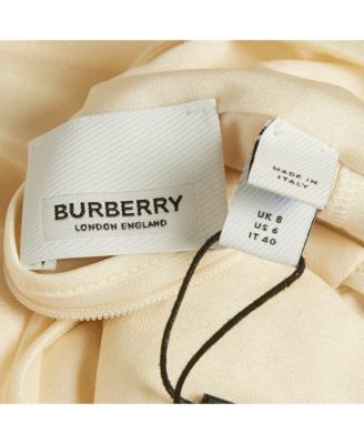 Women's Cream Star Embellished Jersey Draped Knee-Length Dress