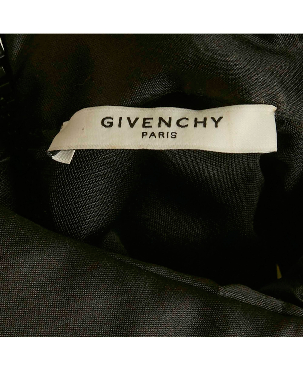 Pre-Owned Givenchy Women's Yellow Panther Print Satin Tulle Trim Short Dress