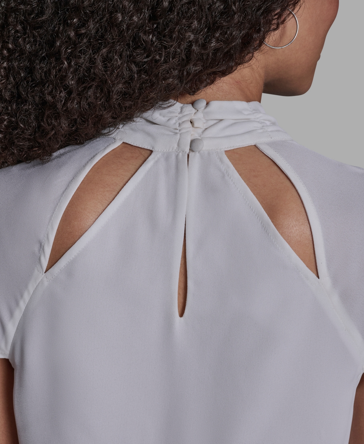 Bcbg Women's High Neck Short-Sleeve Top