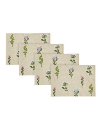 Nellie Embroidered Placemats, Set of 4