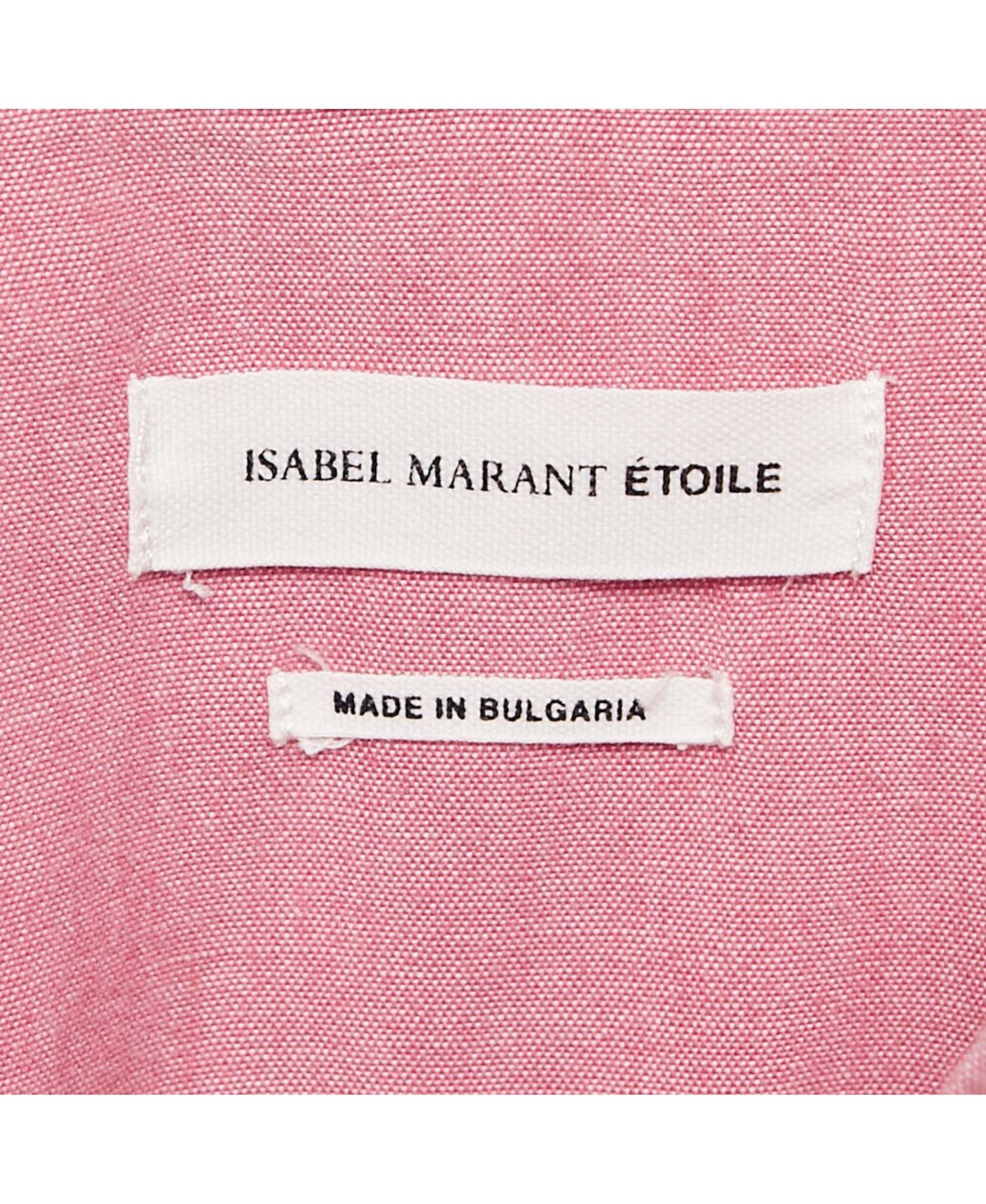 Women's Etoile Pink Cotton Long Sleeve Shirt