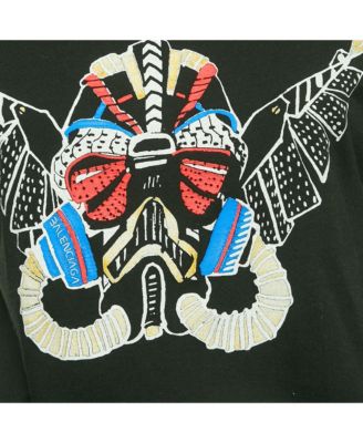 Women's Black Printed Jersey Crewneck T-Shirt