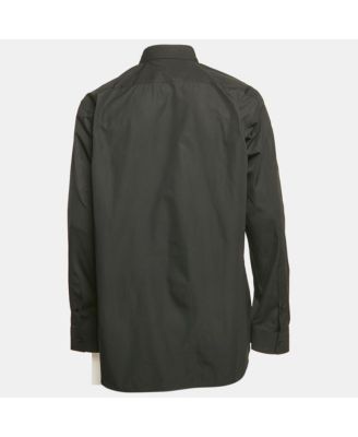 Men's Black Cotton Long Sleeve Shirt