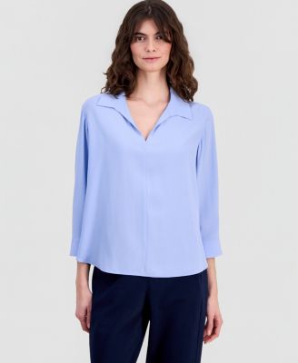 Women's Collared Silk Shirt