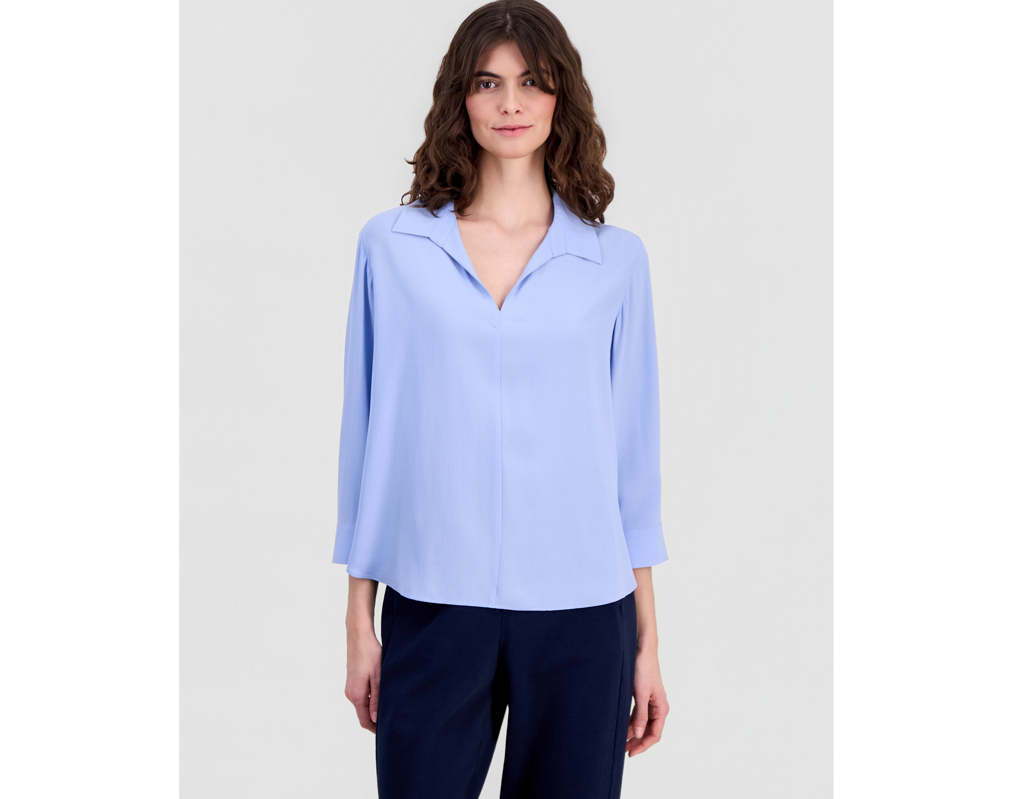 Eileen Fisher Women's Collared Silk Shirt