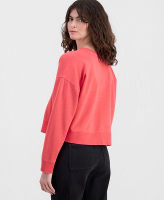 Women's Crewneck Drop-Shoulder Cotton Sweatshirt