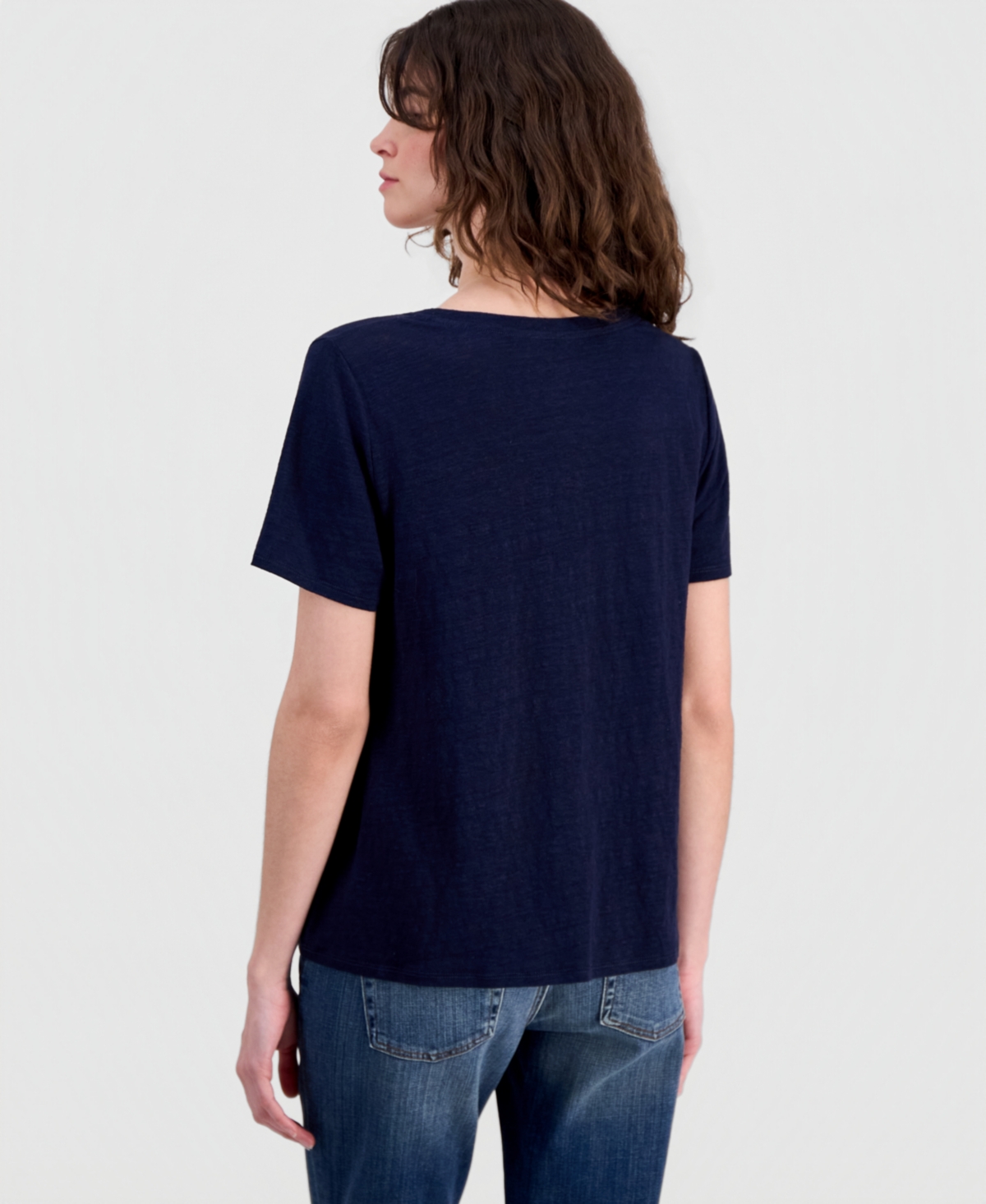 Eileen Fisher Women's Linen Jersey Crewneck T-Shirt