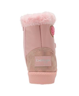 Girls' Toddler 5T-10T Embroidered Patches Winter Boots