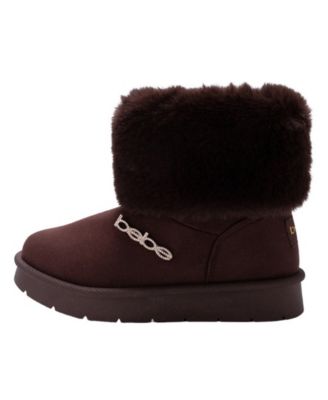 Girls' 1-13 Cuff Rhinestone Logo Boots