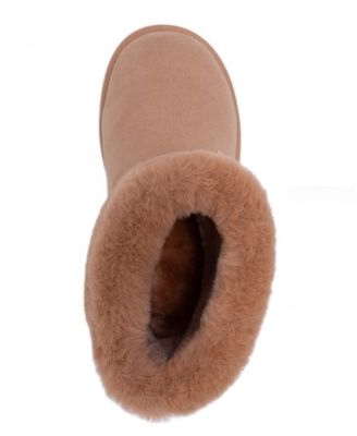 Girls' 1-13 Cuff Rhinestone Logo Boots