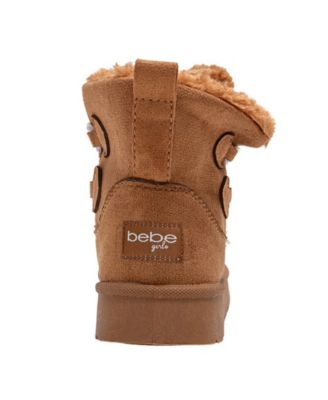 Girls' 1-13 Lace-Up Logo Charm Winter Boots