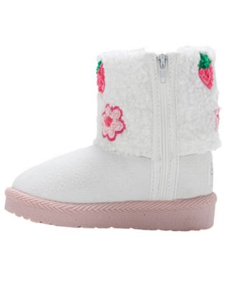 Girls' Toddler 5T-10T Embroidered Winter Boots
